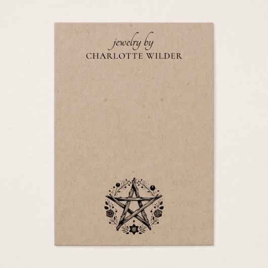 ウィッカ信者異教の星形五角形ジュエリーイヤリングクラフト (正面)