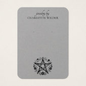 ウィッカ信者異教の星形五角形ジュエリーイヤリンググレー (正面)