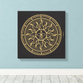 ウィッカ信者記号 キャンバスプリント (インサイチュ (ウッドフロア))