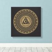 ウィッカ信者記号 キャンバスプリント (インサイチュ (ウッドフロア))