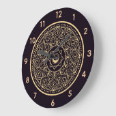 ウィッカ信者記号 ラージ壁時計 (傾斜)