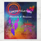 ウィッカ信者魔法結婚異常 ワインラベル (シングルラベル)