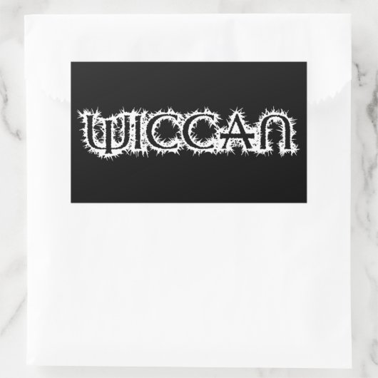 ウィッカ信者 長方形シール (バッグ)