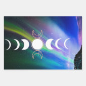 ウィッカ信者luna、ラッ占星術のピング紙 – セット3 ラッピングペーパーシート (正面3)