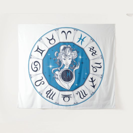 ウィッカ占星術 タペストリー (正面(横))