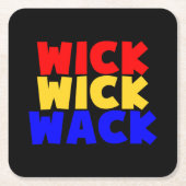 ウィックウィックワック スクエアペーパーコースター (正面)