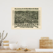 ウィックスビル, NYパノラママップ – 1925 ポスター (キッチン)