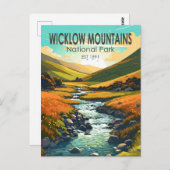 ウィックローマウンテンズナショナルパークアイルランドリバーアート ポストカード (正面/裏面)