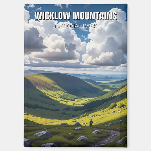 ウィックロー山脈国立公園アイルランドのハイカー マグネット (正面)
