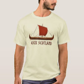 ウィック・スコットランド バイキングの船 Tシャツ (正面)