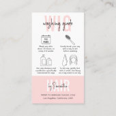 ウィッグ気に指示赤面ピンクロゴモダンヘア 名刺 (裏面)