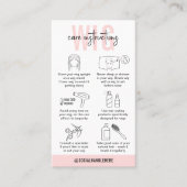 ウィッグ気に指示赤面ピンクロゴモダンヘア 名刺 (正面)