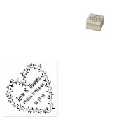 ウィッグ&ベリーハートリース |さん結婚ありがとう ラバースタンプ (押印)