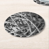 ウィッケ素朴ーボール ラウンドペーパーコースター (アングル)