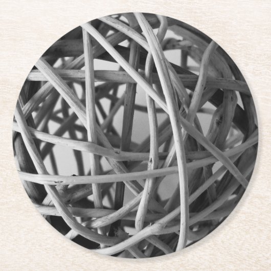 ウィッケ素朴ーボール ラウンドペーパーコースター (正面)