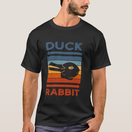ウィッゲンスティインラビットアヒル幻想数学ギークPhysi Tシャツ (正面)