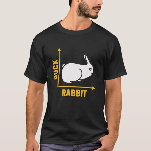 ウィッゲンスティインラビットアヒル幻想物理おたくMa Tシャツ (正面)