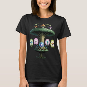 ウィッシトリップ(幻覚体験)のようなー結晶魔法マッシュルーム剣 Tシャツ
