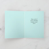 ウィッシュかわいらしパープルフローラ誕生日ハッピー カード (内部)