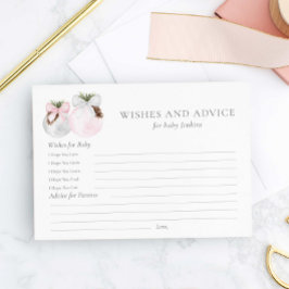 ウィッシュとアドバイスクリスマスガール赤ちゃんシャワーカード ポストカード