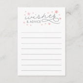ウィッシュとアドバイススターベビーシャワーゲームカード アドバイスカード (正面)