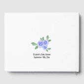 ウィッシュとアドバイスブルーティーポットボーイベビーシャワー ゲストブック (裏面)