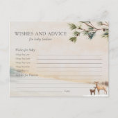 ウィッシュとアドバイス冬の赤ちゃんシャワーカード ポストカード (正面)