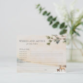 ウィッシュとアドバイス冬の赤ちゃんシャワーカード ポストカード (スタンド正面)