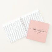 ウィッシュとウィズドピンク赤ちゃんシャワーのゲストブック ノートブック (内部)