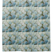 ウィッシュのフィールドの水色 シャワーカーテン (正面)