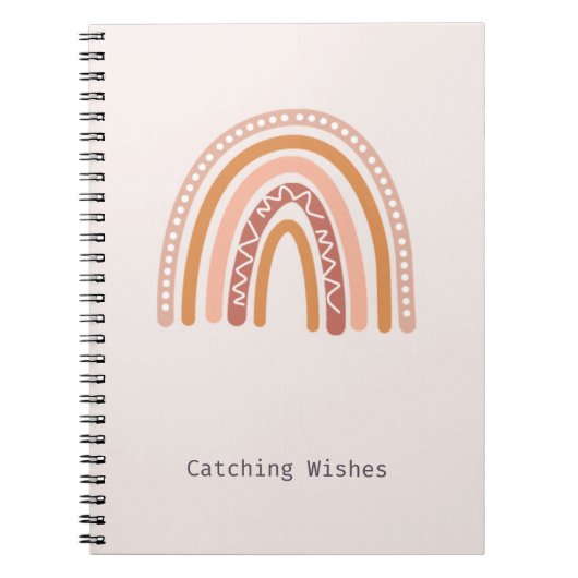 ウィッシュをキャッチBoho Rainbow Notebook ノートブック (正面)