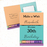 ウィッシュを追加する名前ターコイズ30th birthday カード<br><div class="desc">これは普通の誕生日ではない。こ吹のキャンドルを出し、願いを叶えそう壮大な星をtouchし、世界を征服する準備をする。30歳の誕生日おめでとう。受信者の実際の名前で置き換えるカード内にメッセージを追加して、追加の個人touchを作成！配色：混合/メインカラーオレンジ、ターコイズ、紫</div>