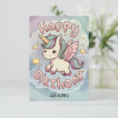 ウィッシュキッズユニコーン誕生日 カード (スタンド正面)