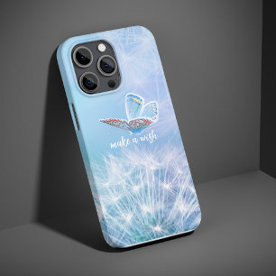 ウィッシュタンポポと蝶のデザイン Case-Mate iPhone 14ケース
