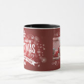 ウィッシュパーソナライズされたとともにメリークリスマスの写真 マグカップ (中央)