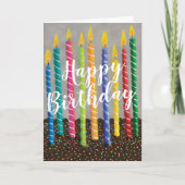 ウィッシュビッグハッピーバースデーキャンドル カード (正面)
