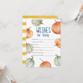 ウィッシュベビーカード、ウィッシュカードベビーシャワー カード (正面/裏面インサイチュ)