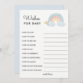 ウィッシュベビーパステルレインボーベビーシャワー 招待状 (正面/裏面)