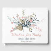ウィッシュベビーピーチパステルボタニカルベイビーシャワー ゲストブック (正面)