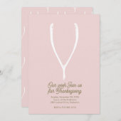 ウィッシュボーンサンクスギビング招待状 招待状 (正面/裏面)