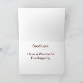 ウィッシュポーンの感謝祭カードを持つヒメコンドル シーズンカード (内部)