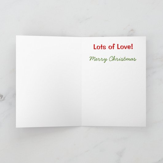 ウィッシュポーン及びヤドリギのクリスマスの挨拶状 シーズンカード (内部)