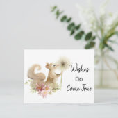 *~*ウィッシュマウスのタンポポ妊娠のお知らせ ポストカード (スタンド正面)