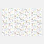 ウィッシュラップ紙のフラットシートセットを3にする ラッピングペーパーシート (正面3)