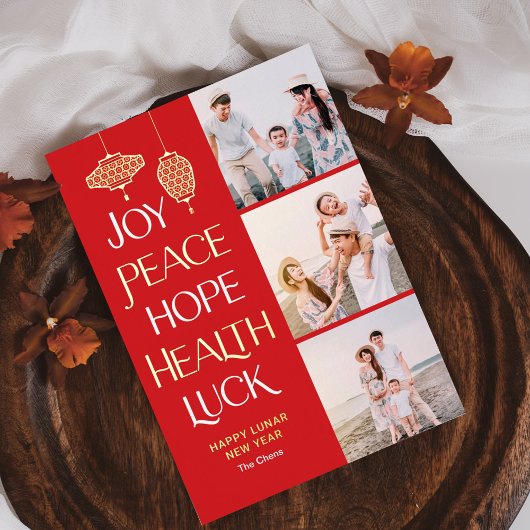 ウィッシュワーズフォイル中国の年賀状 箔シーズンカード