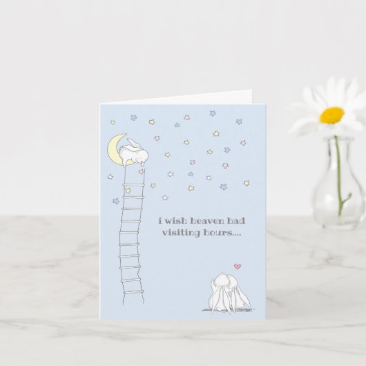 ウィッシュ天国の訪問時間子供の損失悔やみや弔慰 カード (小さな植物)
