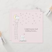 ウィッシュ天国の訪問時間子供の損失悔やみや弔慰 カード (正面/裏面インサイチュ)