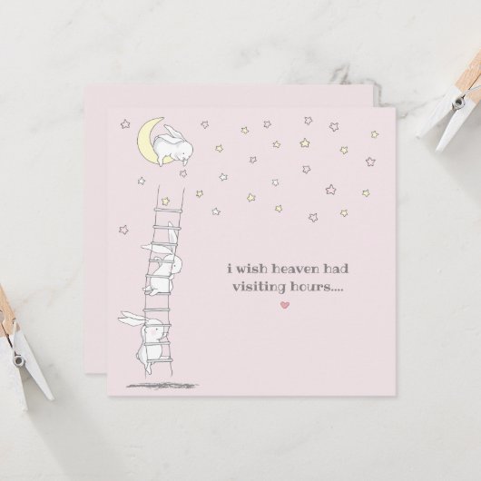 ウィッシュ天国の訪問時間子供の損失悔やみや弔慰 カード (正面/裏面インサイチュ)
