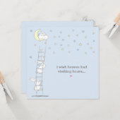 ウィッシュ天国の訪問時間子供の損失悔やみや弔慰 カード (正面/裏面インサイチュ)