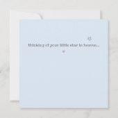 ウィッシュ天国の訪問時間子供の損失悔やみや弔慰 カード (裏面)